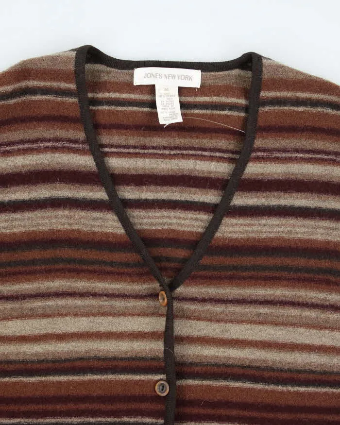 Vintage 90s Jones New York Stripe Wool Cardigan - M sold by Rokit product image thumbnail 3