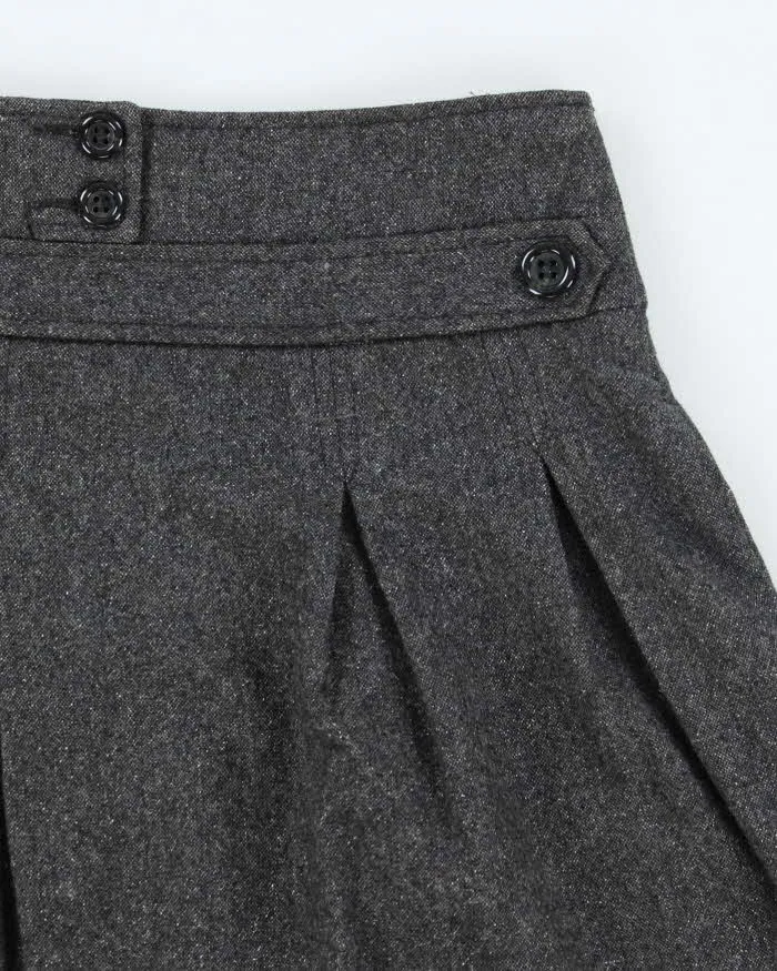 Vintage Benetton Wool & Silk Blend Pleated Grey Skirt - S sold by Rokit product image thumbnail 4