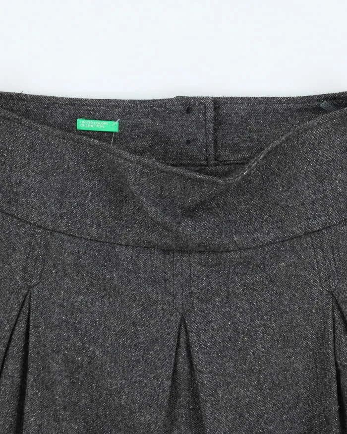 Vintage Benetton Wool & Silk Blend Pleated Grey Skirt - S sold by Rokit product image thumbnail 3