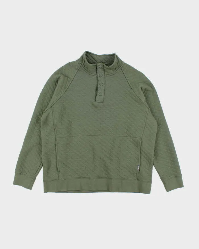 Eddie Baurer Green Quarter Button Jumper - L sold by Rokit