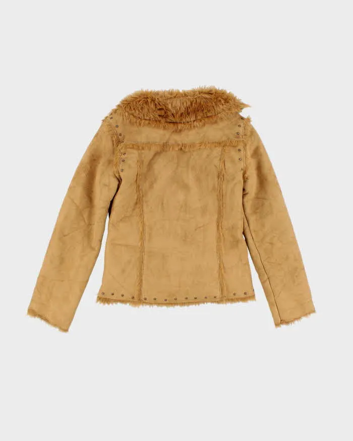 Vintage Y2k 00s Au Leiu Faux Suede Fur Lined Studded Jacket - S sold by Rokit product image thumbnail 2