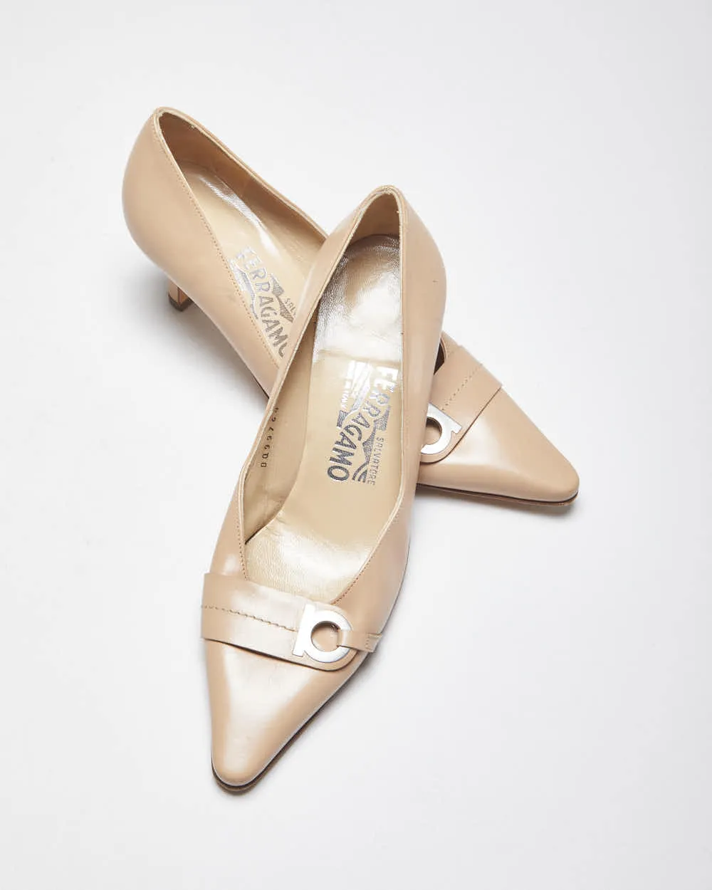 Vintage Women's Salvatore Ferragamo Narrow Heeled Shoes - UK 4.5 sold by Rokit product image thumbnail 5