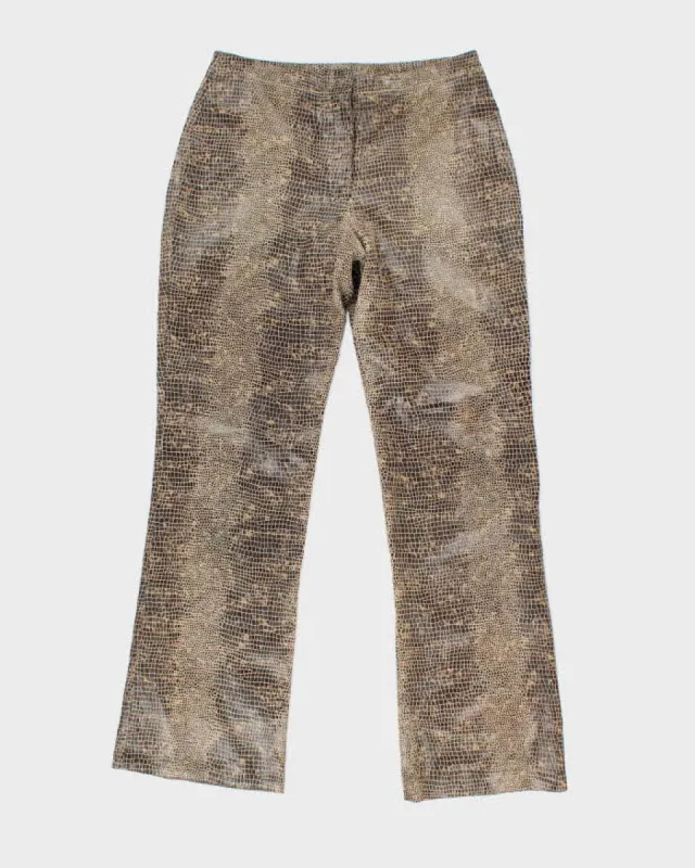 Vintage Danier Snake Print Leather Trousers - W28 L29 made by Rokit