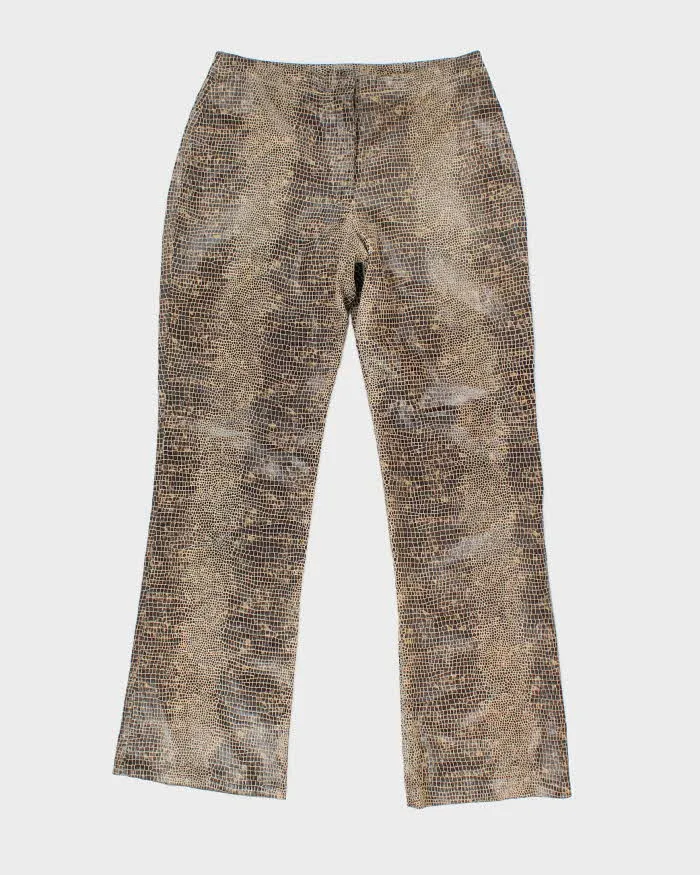 Vintage Danier Snake Print Leather Trousers - W28 L29 sold by Rokit