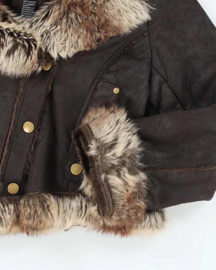 Vintage Y2k 00s O&G Faux Suede Fur Lined Jacket - M sold by Rokit product image thumbnail 4