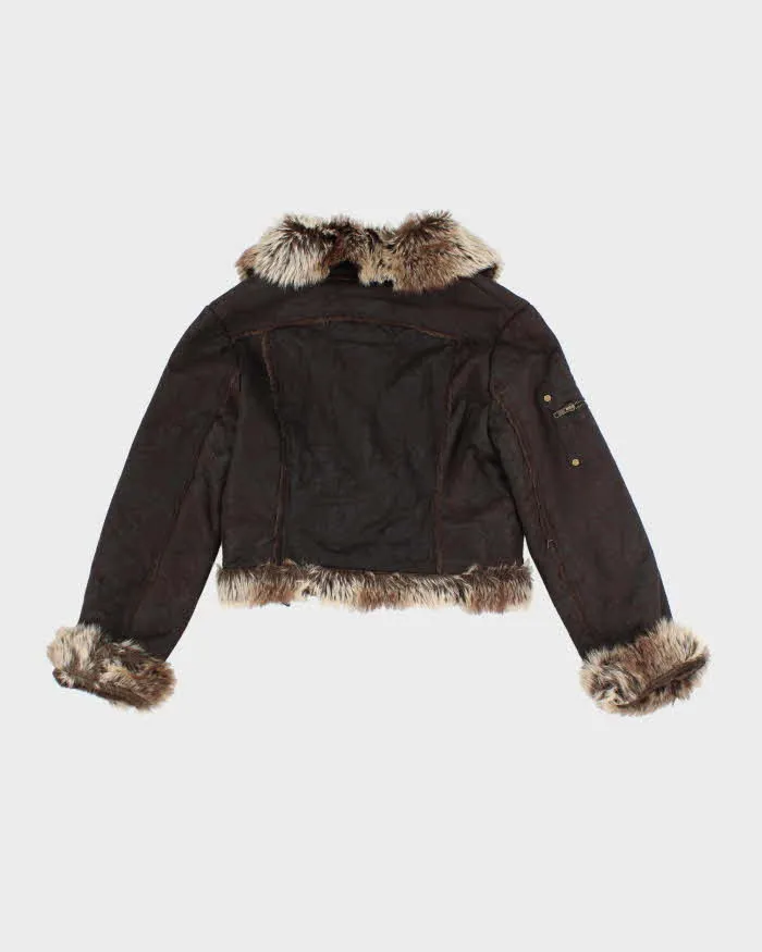 Vintage Y2k 00s O&G Faux Suede Fur Lined Jacket - M sold by Rokit product image thumbnail 2