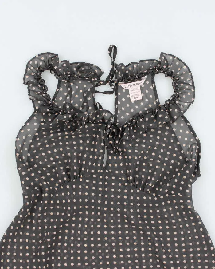 Vintage Y2k 00s La Vie En Rose Polka Dot Mesh Top - M sold by Rokit product image thumbnail 4