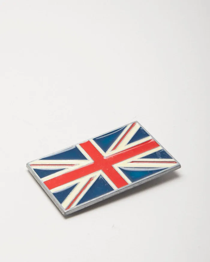 Y2k 00s Union Jack Belt Buckle sold by Rokit