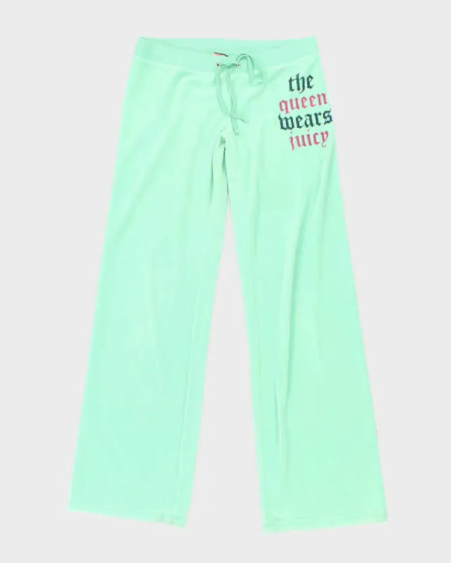 Vintage Juicy Couture Sequined Printed Tracksuit Bottoms - L sold by Rokit