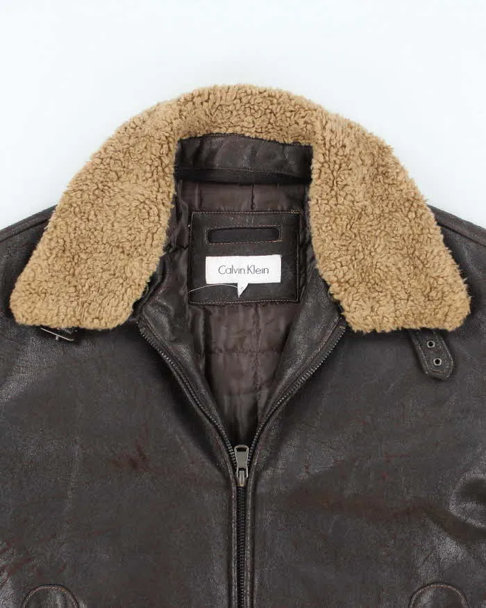 Calvin Klein Faux Leather Jacket - M sold by Rokit product image thumbnail 3