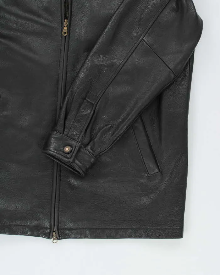 Vintage 90's Danier Heavyweight Oversized Leather Zip Up Jacket - L sold by Rokit product image thumbnail 4