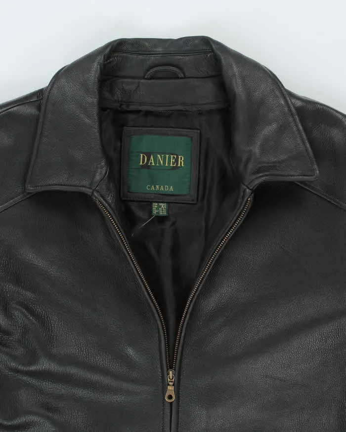 Vintage 90's Danier Heavyweight Oversized Leather Zip Up Jacket - L sold by Rokit product image thumbnail 3