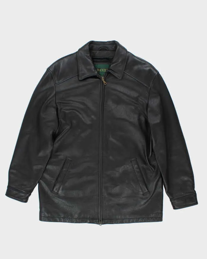 Vintage 90's Danier Heavyweight Oversized Leather Zip Up Jacket - L sold by Rokit