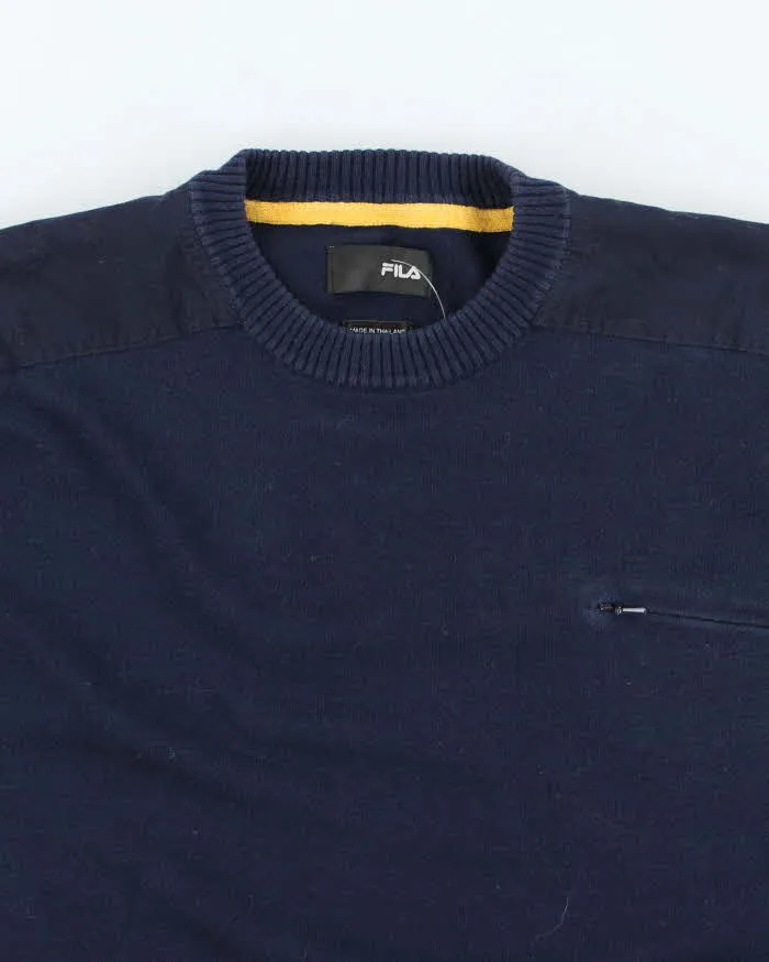 Vintage Y2K Fila Small Pocket Chunky Knit Jumper - L sold by Rokit product image thumbnail 3