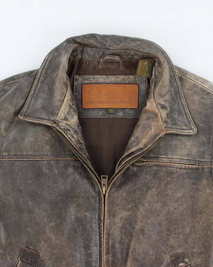 Vintage Timberland Leather Jacket - L sold by Rokit product image thumbnail 3