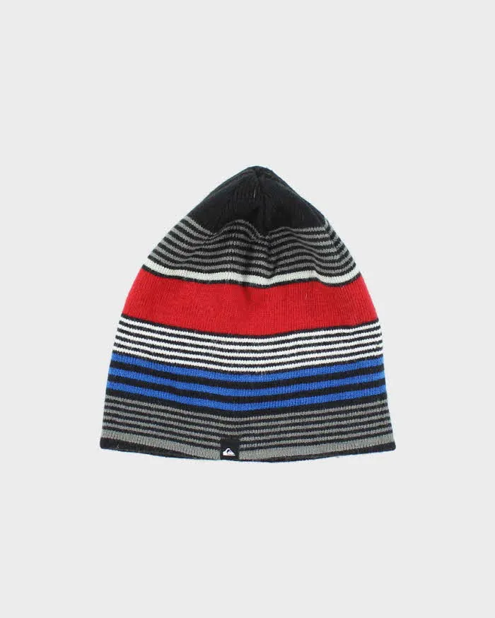 Vintage Y2K Quiksilver Striped Toque Beanie - S sold by Rokit