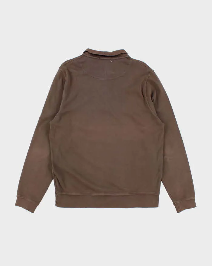 2000's Men's Brown Burberry Quarter Zip Sweater - L sold by Rokit product image thumbnail 2