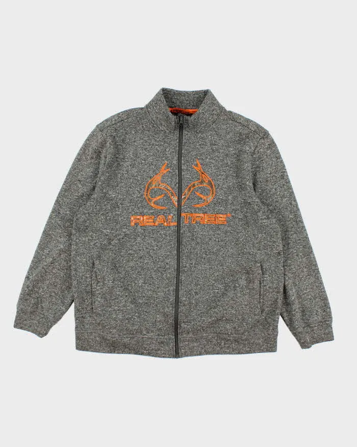Realtree Grey Knit Zip-Up Jumper - XL sold by Rokit