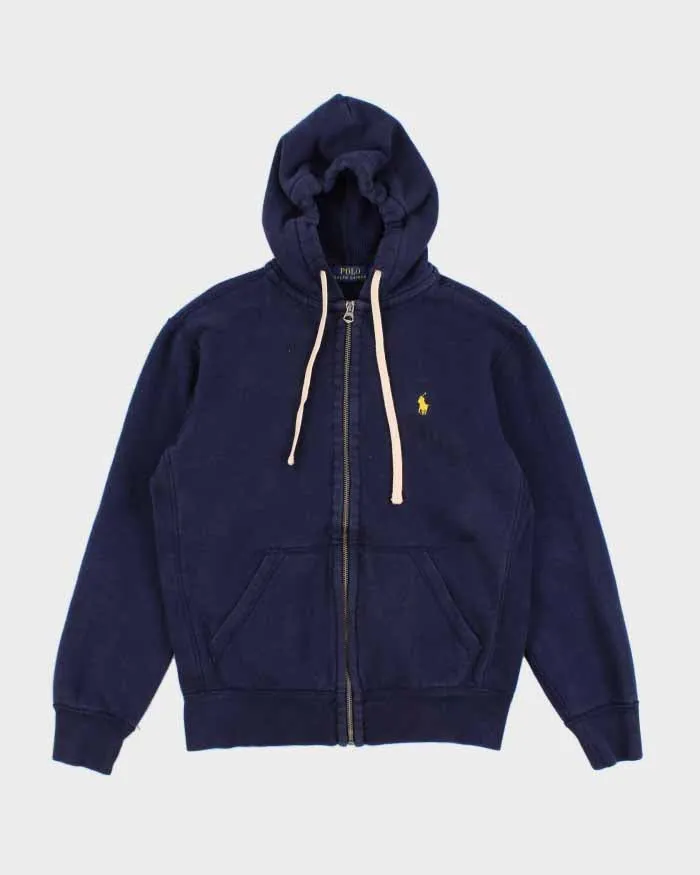 Polo Ralph Lauren Navy Zip-Up Hoodie - S sold by Rokit
