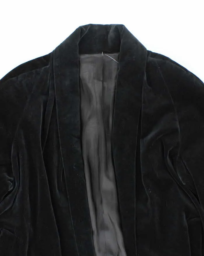 Vintage 80s Black Velvet Coat - L sold by Rokit product image thumbnail 3
