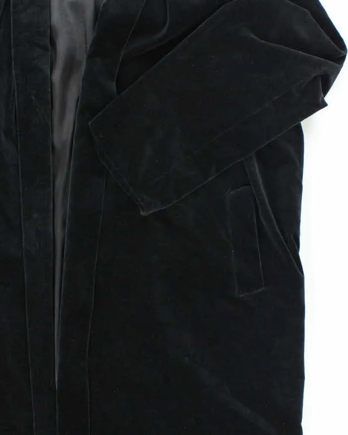 Vintage 80s Black Velvet Coat - L sold by Rokit product image thumbnail 4