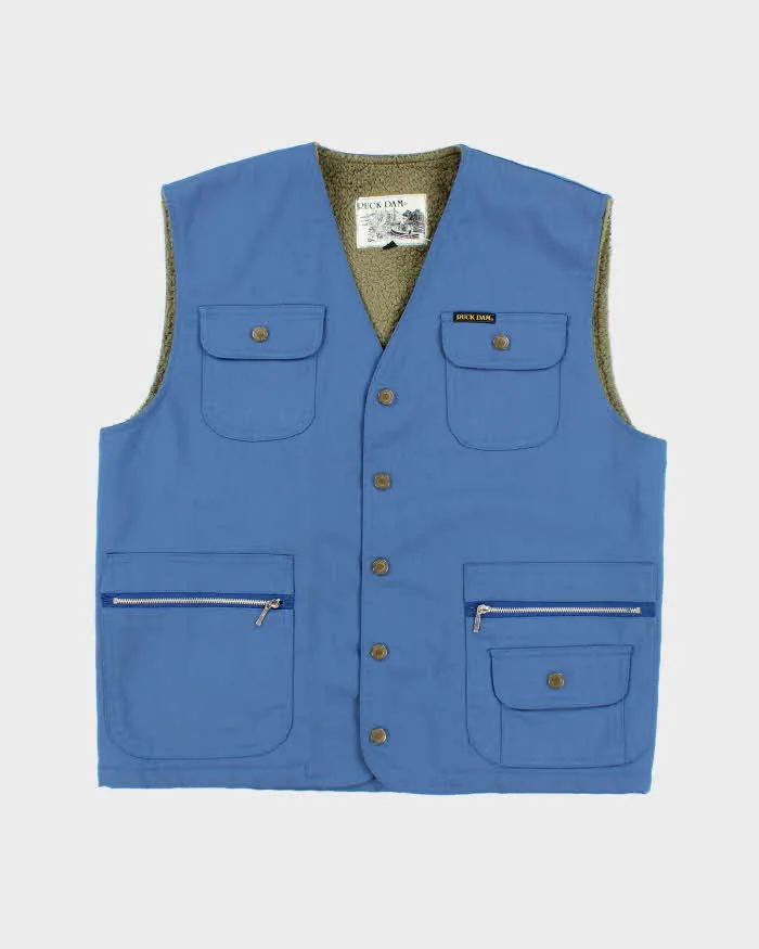 Vintage Ruck Dam Blue Lined Gillet - L sold by Rokit