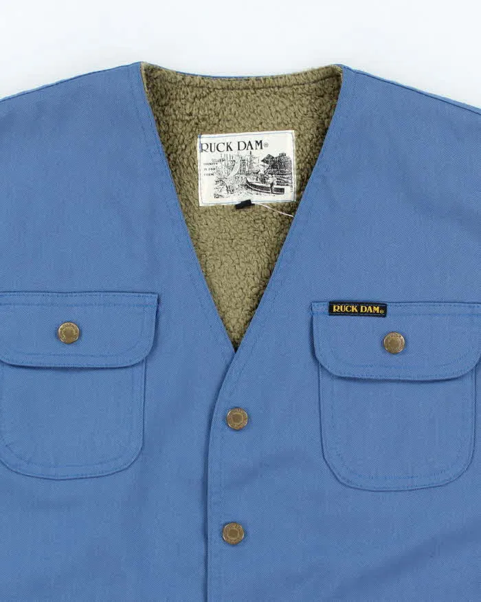 Vintage Ruck Dam Blue Lined Gillet - L sold by Rokit product image thumbnail 3