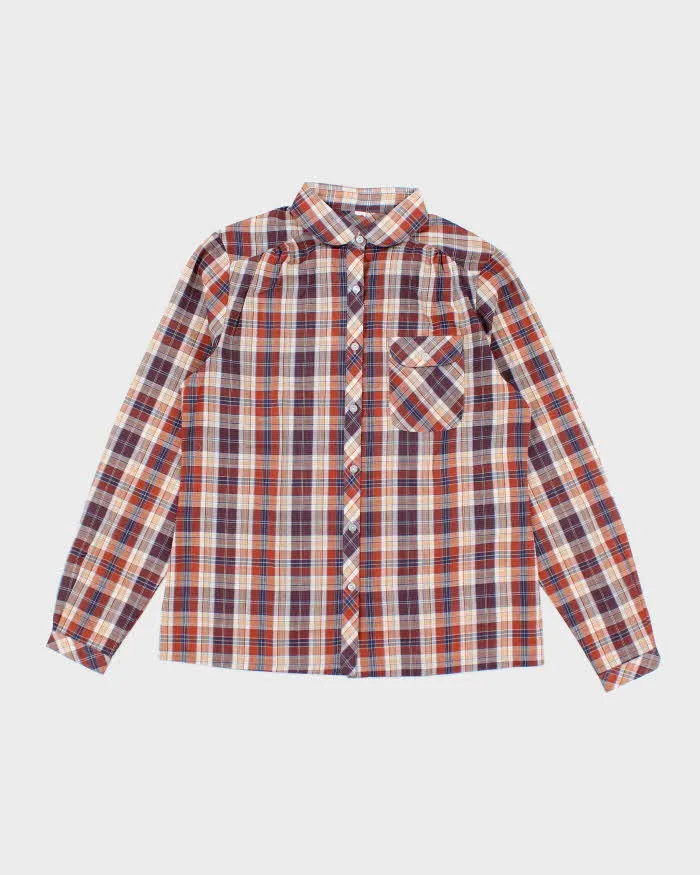 Vintage 80s Brown Checked Shirt - L sold by Rokit