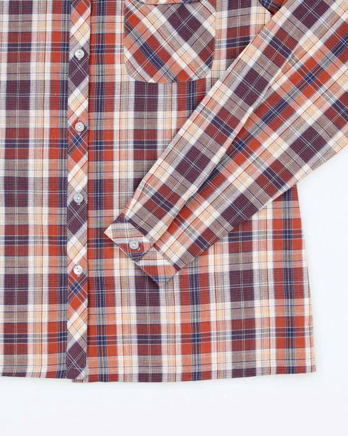 Vintage 80s Brown Checked Shirt - L sold by Rokit product image thumbnail 4