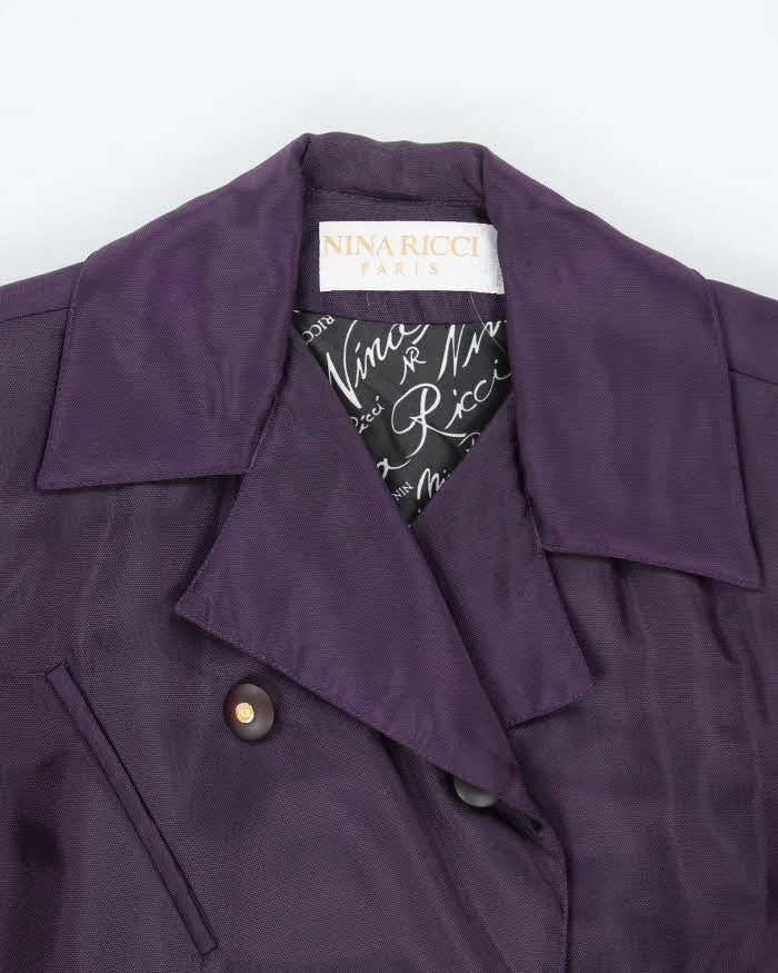 Nina Ricci Purple Waterproof Coat - L sold by Rokit product image thumbnail 3