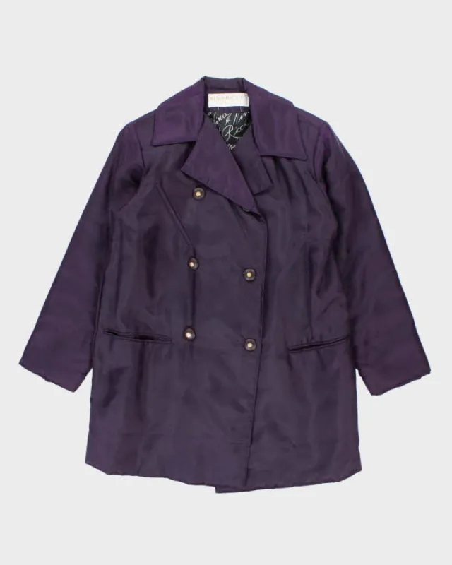 Nina Ricci Purple Waterproof Coat - L sold by Rokit
