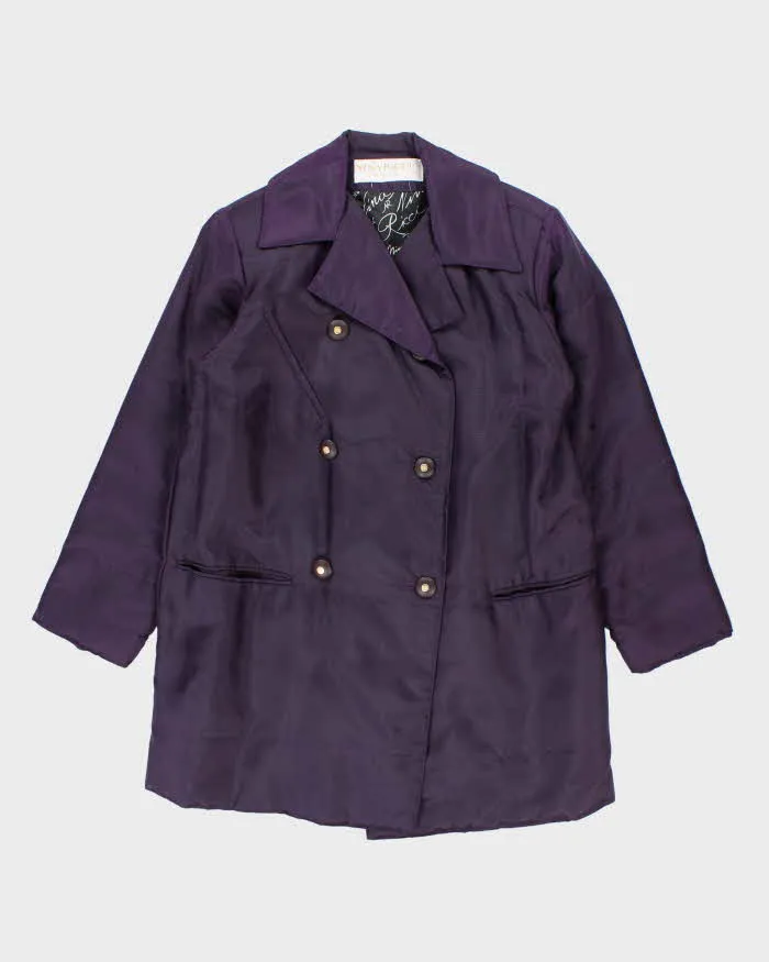Nina Ricci Purple Waterproof Coat - L sold by Rokit