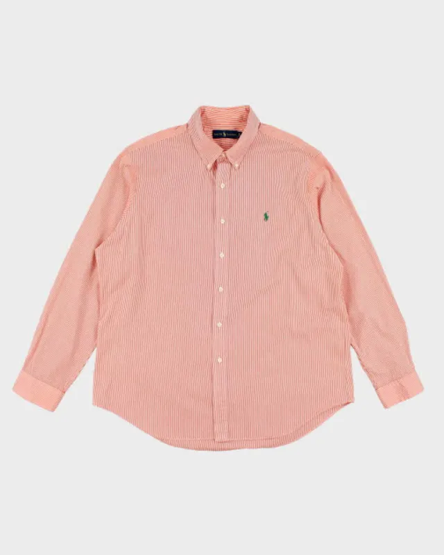 Tommy Hilfiger Pin Stripe Orange Shirt - XL made by Tommy Hilfiger