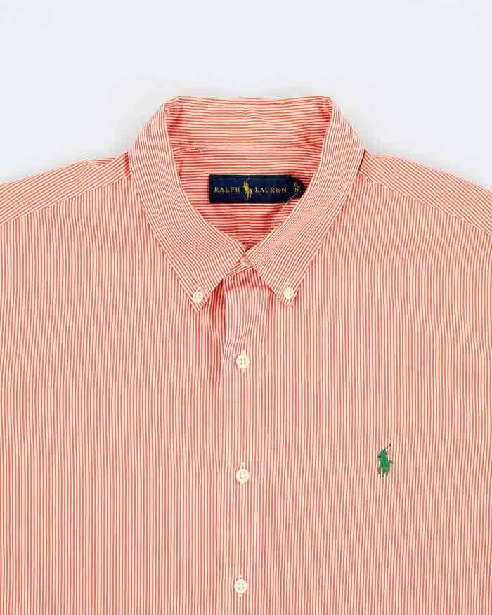 Tommy Hilfiger Pin Stripe Orange Shirt - XL sold by Rokit product image thumbnail 3