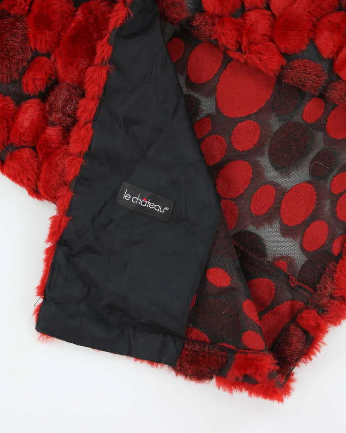 Y2k 00s Le Chateau Faux Fur & Mesh Jacket - M sold by Rokit product image thumbnail 4