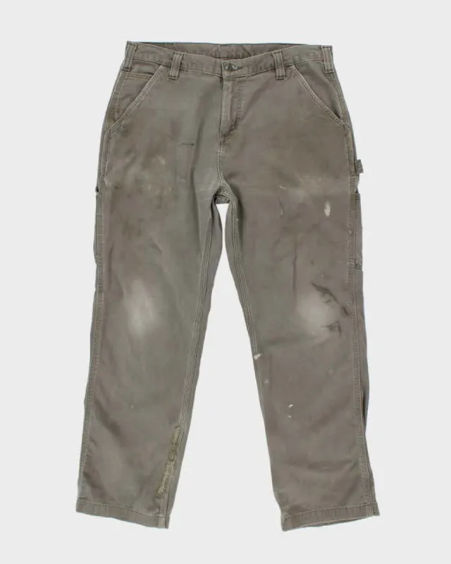Vintage Carhartt Workwear Thrashed Trousers - W36 L30 sold by Rokit