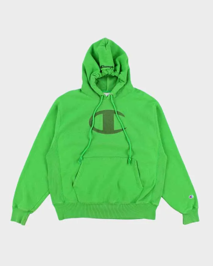 Champion Green Reverse Weave Hoodie - L sold by Rokit