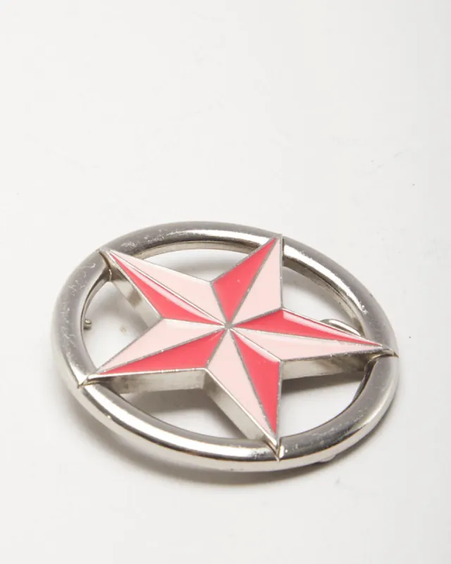 Y2k 00s Pink Nautical Star Belt Buckle sold by Rokit