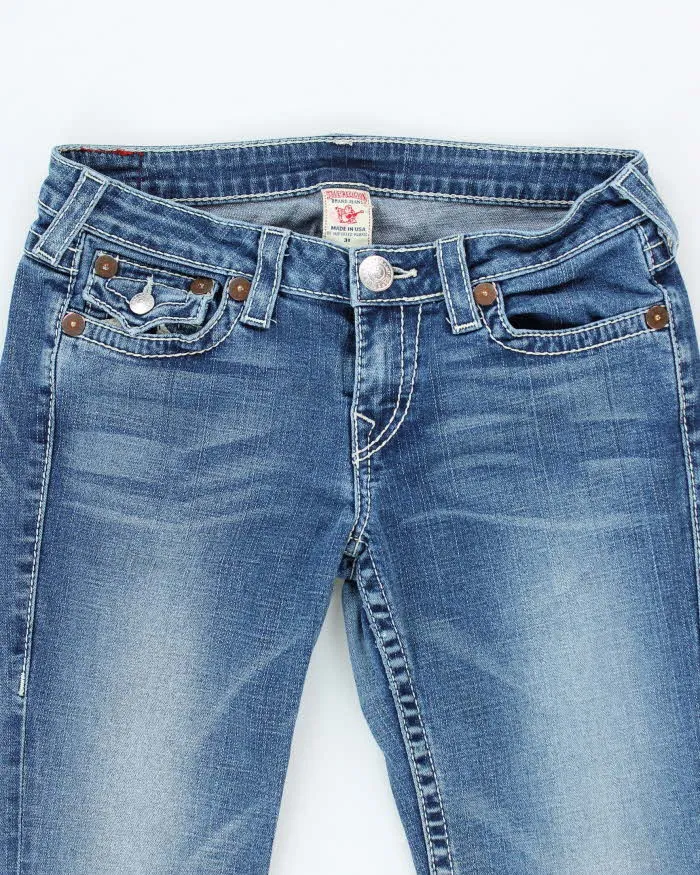 Vintage Y2K True Religion Medium Wash Flared Jeans - W30 L30 sold by Rokit product image thumbnail 3