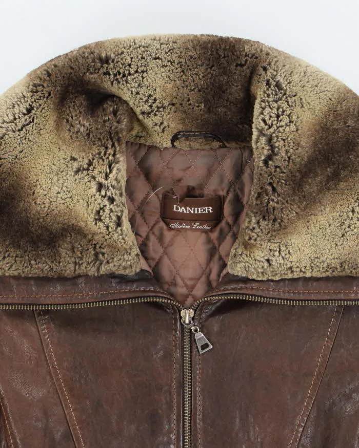 Vintage Danier Brown Leather Jacket - XS sold by Rokit product image thumbnail 3