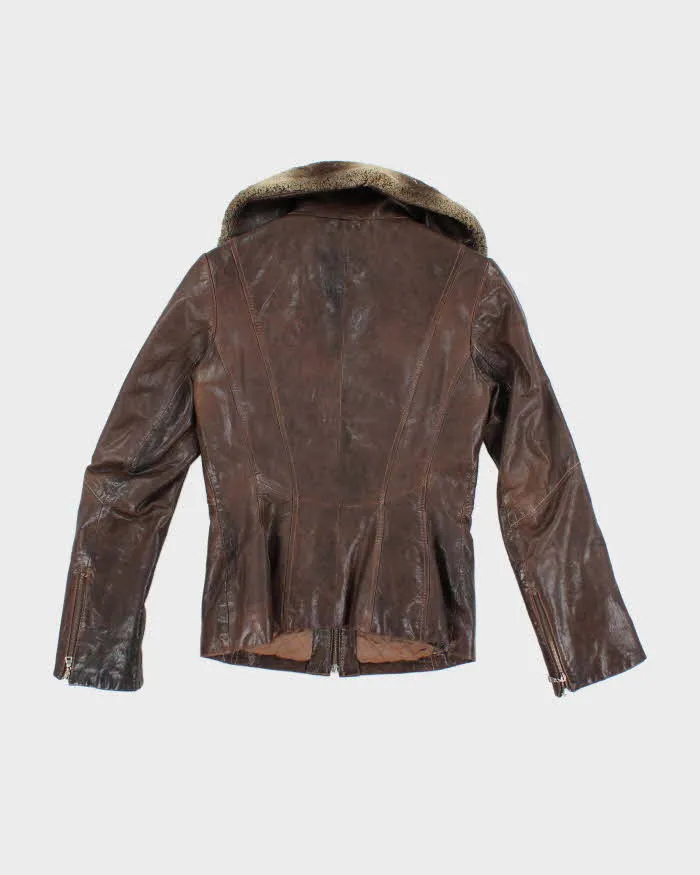 Vintage Danier Brown Leather Jacket - XS sold by Rokit product image thumbnail 2