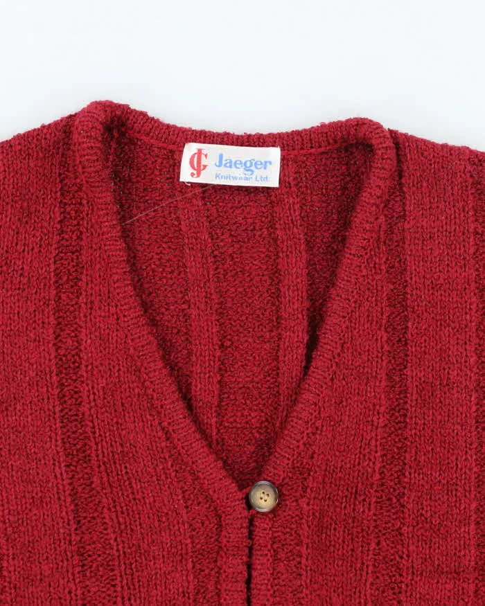 Vintage 80's Women's Jaeger Wool Blend Tank Knit Cardigan - M sold by Rokit product image thumbnail 3