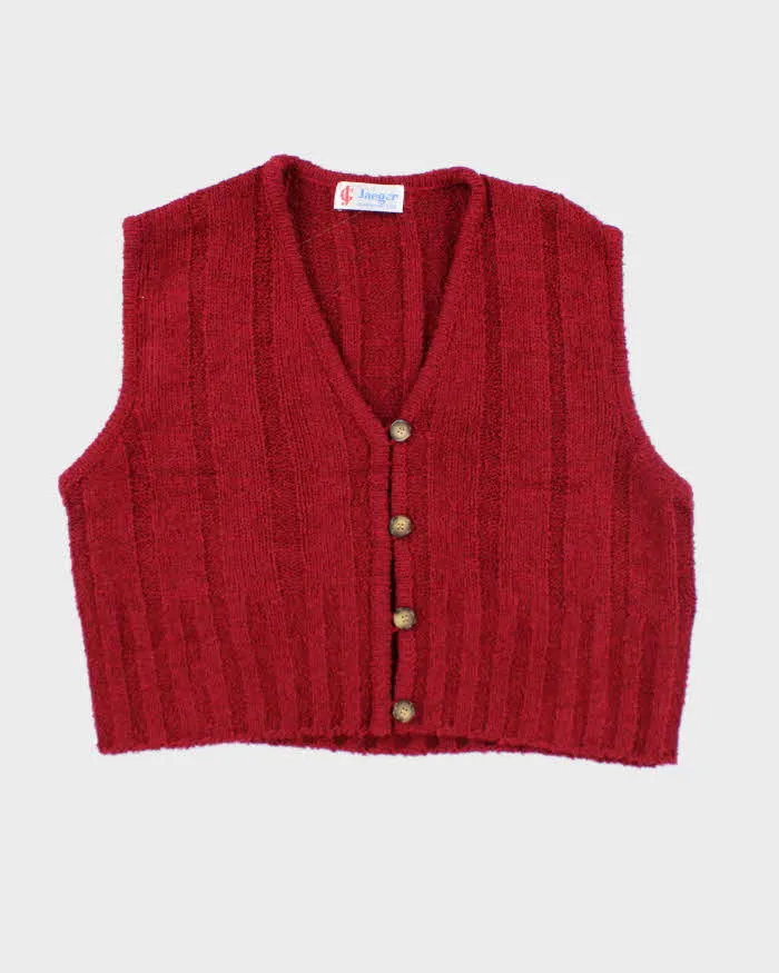 Vintage 80's Women's Jaeger Wool Blend Tank Knit Cardigan - M sold by Rokit