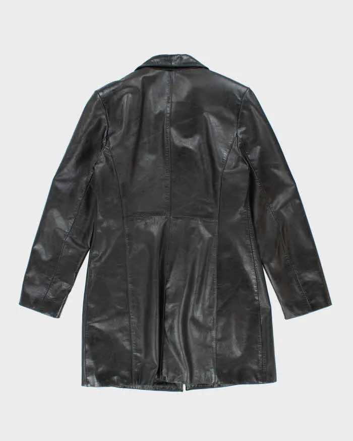 Vintage 90's Women's Danier Double Breasted Leather Trench Jacket - S sold by Rokit product image thumbnail 2