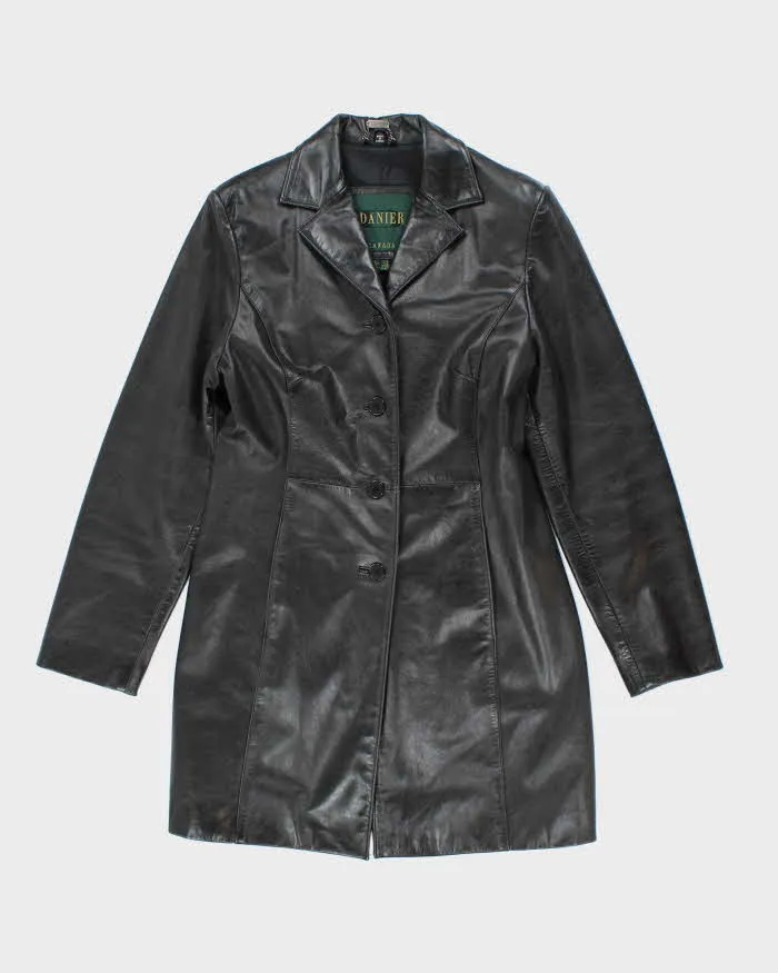 Vintage 90's Women's Danier Double Breasted Leather Trench Jacket - S sold by Rokit
