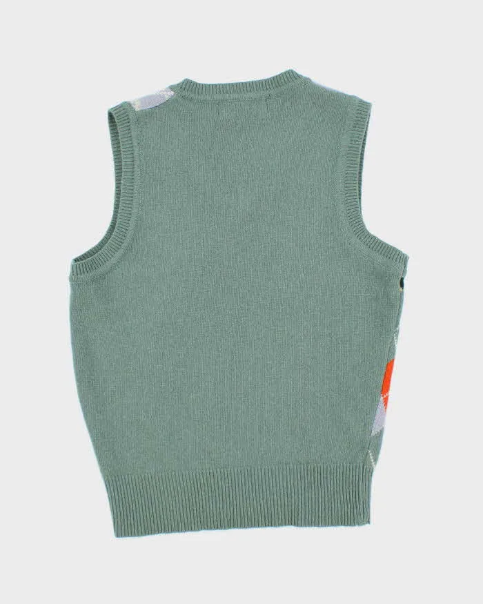 Vintage 80s French Connection Argyle Wool Tank Knit - L sold by Rokit product image thumbnail 2