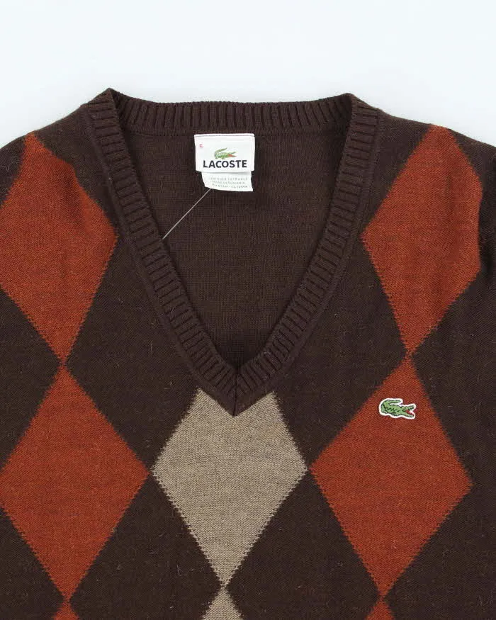 Vintage 90's Lacoste V-Neck Knit Jumper - L sold by Rokit product image thumbnail 3