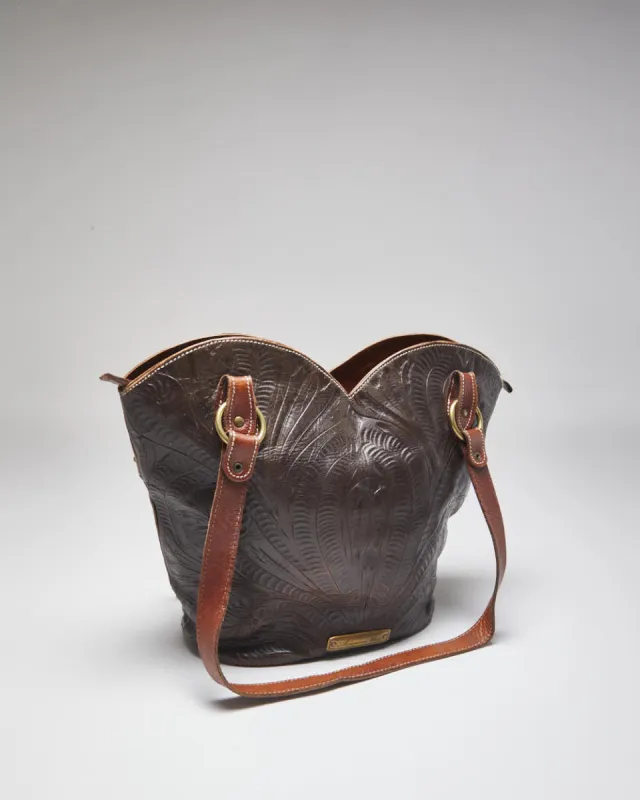 Vintage American West Leather Studded Bag sold by Rokit