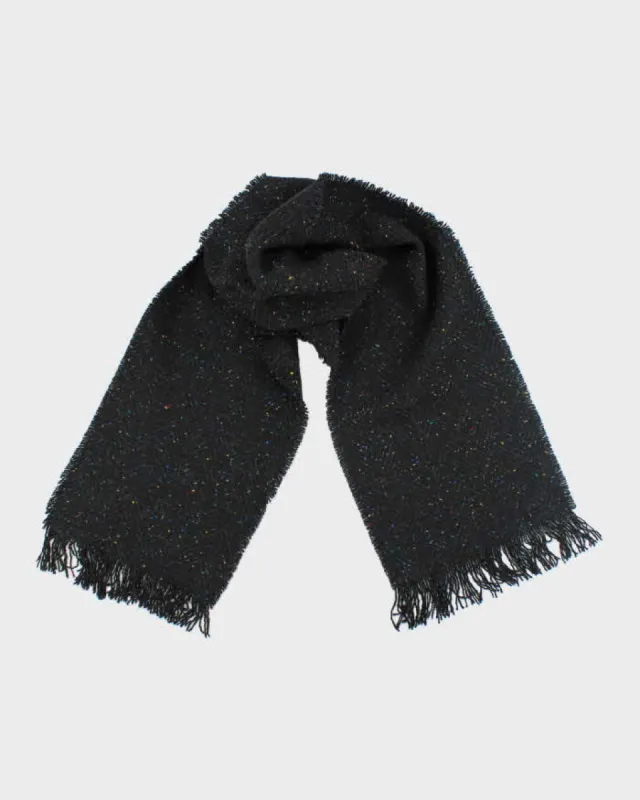 Vintage Black Wool Scarf sold by Rokit