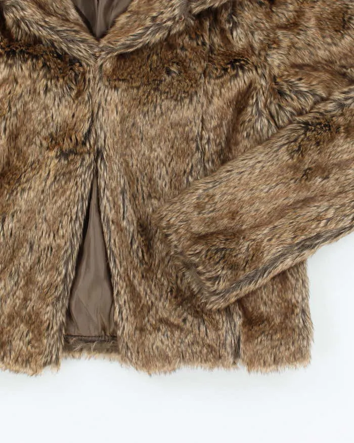 Y2k 00s Venus Brown Faux Fur Jacket - S sold by Rokit product image thumbnail 4